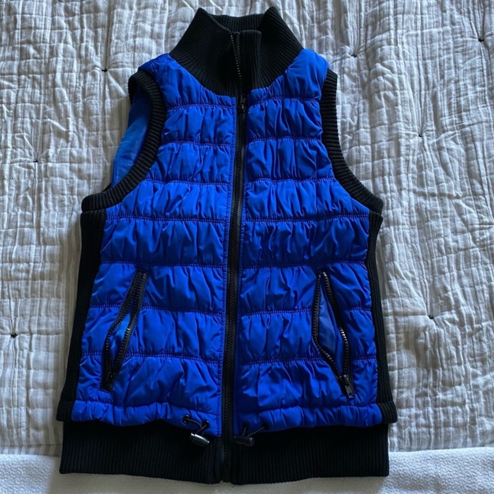 Black Rivet Royal Blue Vest with Dark Accents
